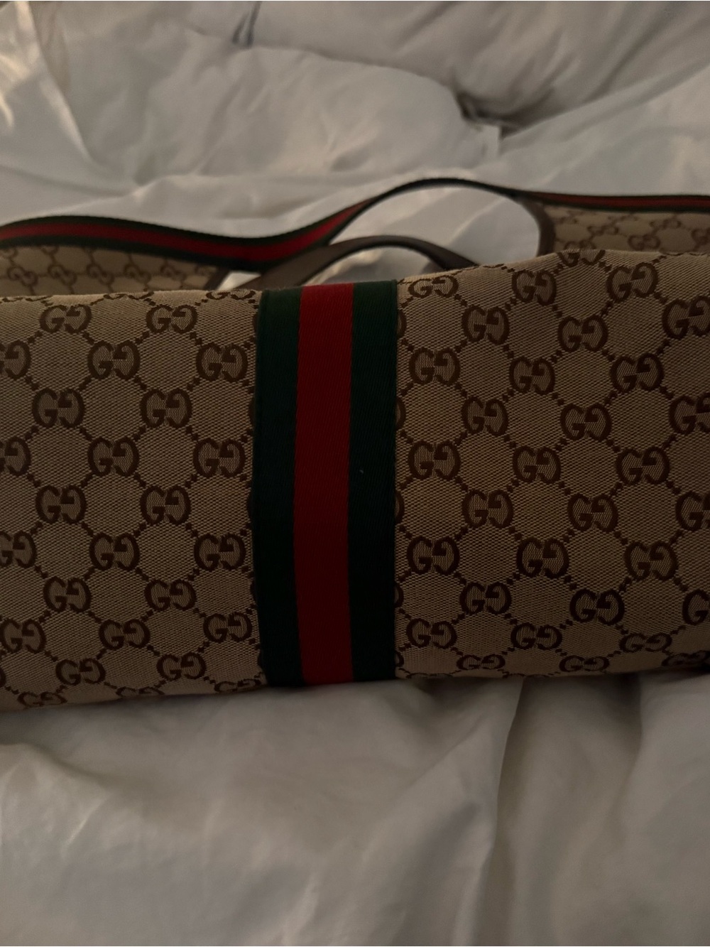 Gucci Brown Monogram Giglio tote-Large - Picture 4 of 16